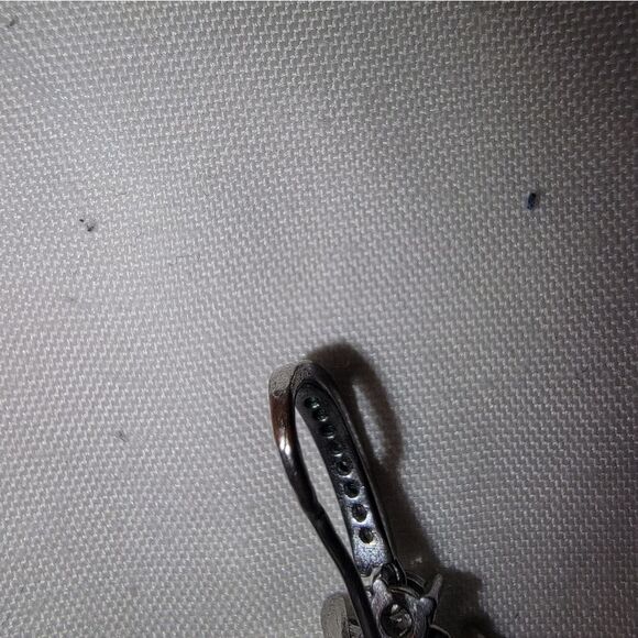 Silver Simulated Diamond Earrings - Picture 5 of 5